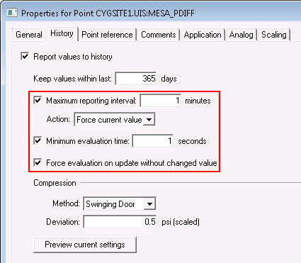 Reporting options